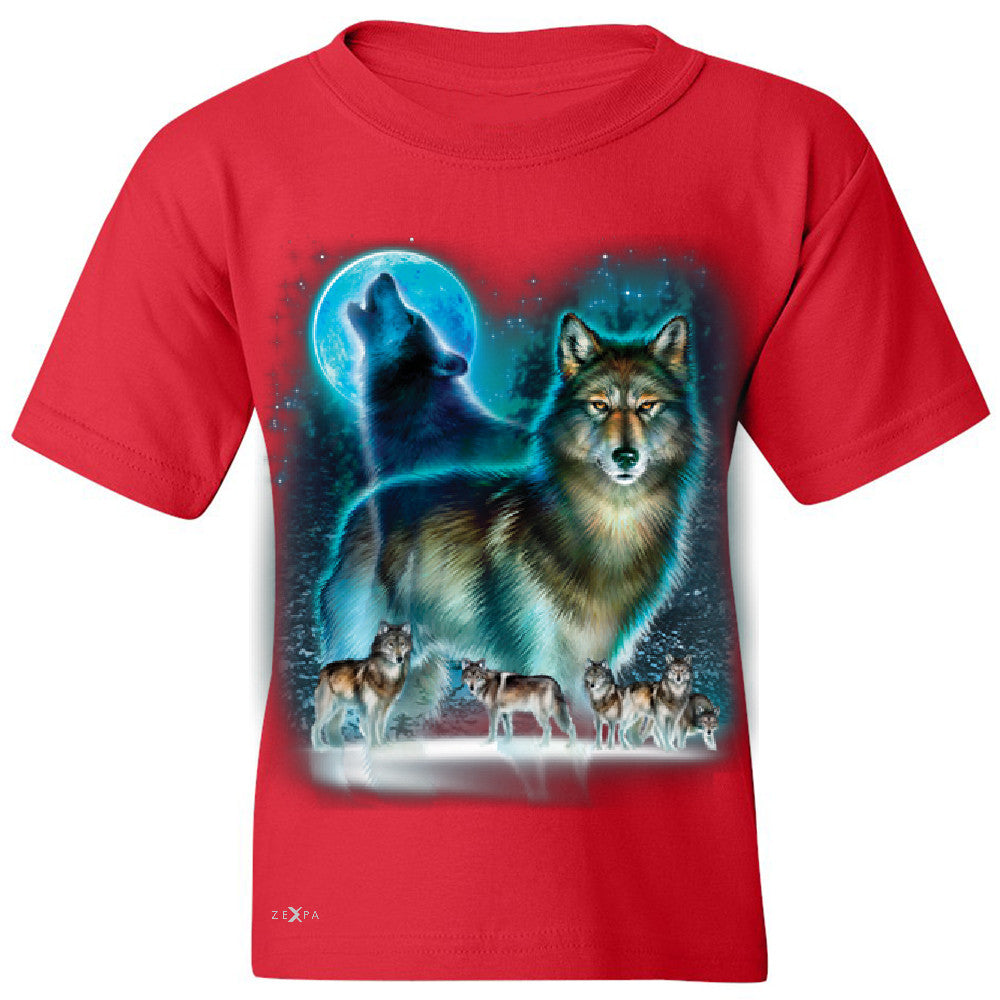 Zexpa Apparelâ„¢ Moonlight Wolf Youth T-shirt Native American Dream Catcher Tee - Zexpa Apparel Halloween Christmas Shirts