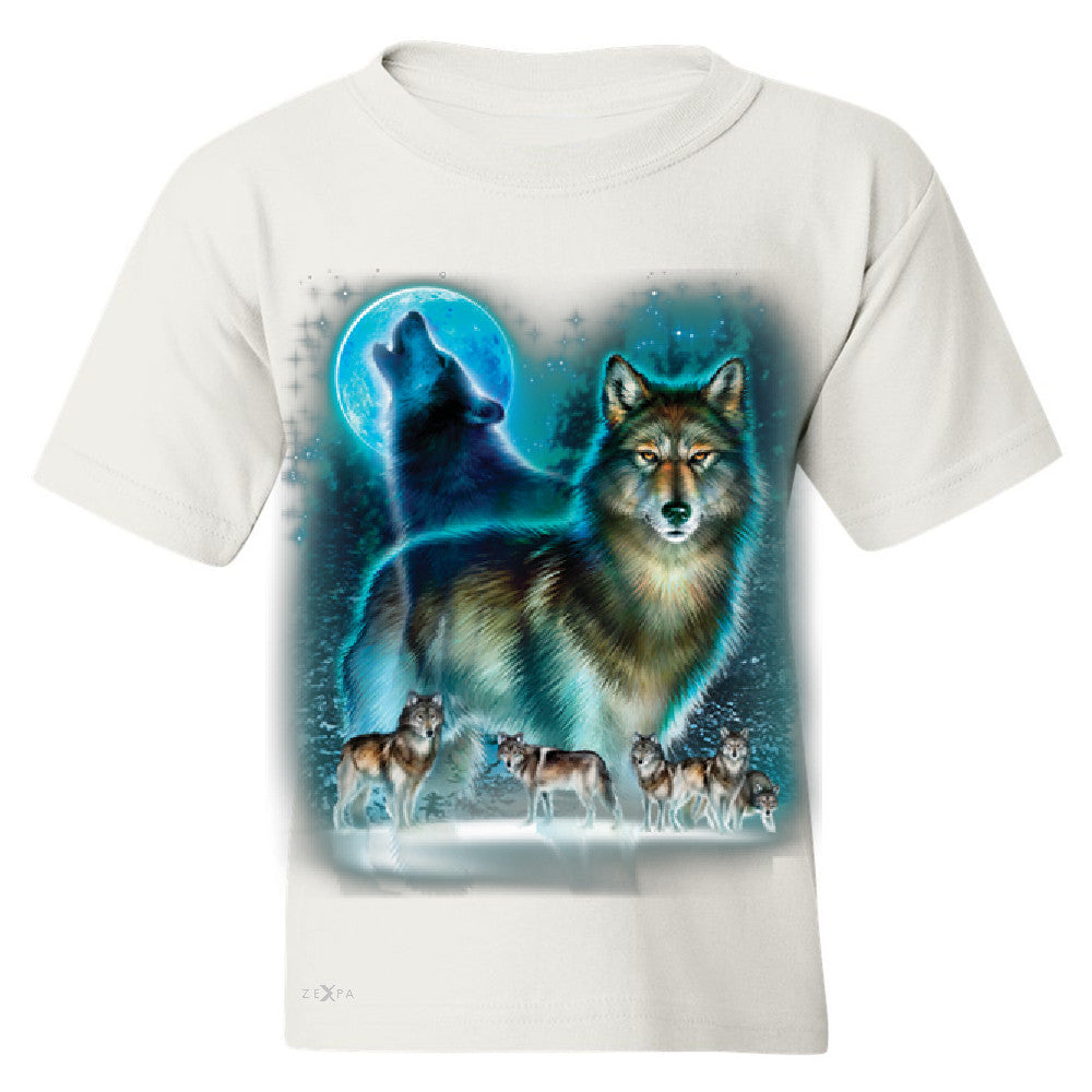 Zexpa Apparelâ„¢ Moonlight Wolf Youth T-shirt Native American Dream Catcher Tee - Zexpa Apparel Halloween Christmas Shirts