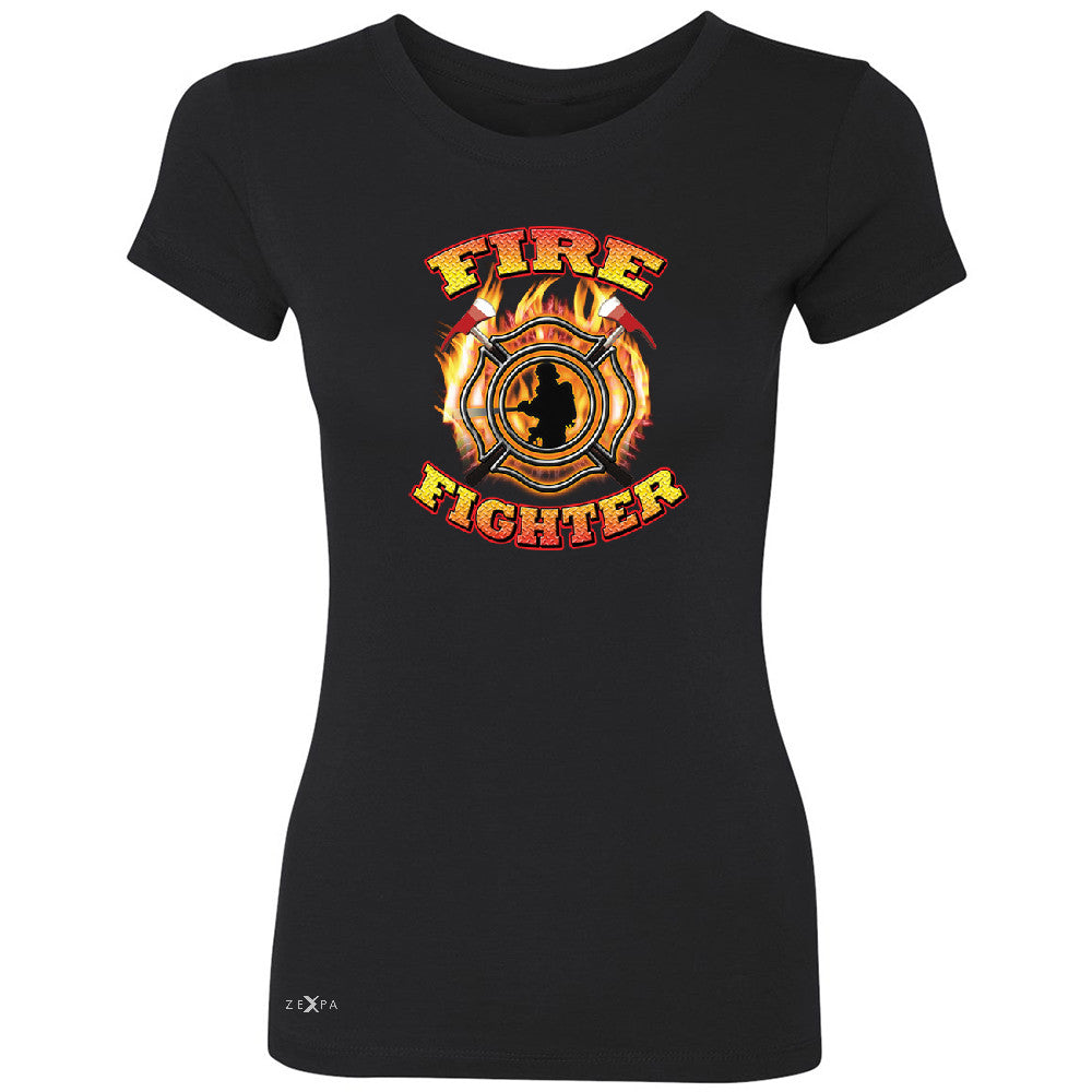 Zexpa Apparelâ„¢ Firefighters Women's T-shirt Courage Honorable Job 911 Tee - Zexpa Apparel Halloween Christmas Shirts