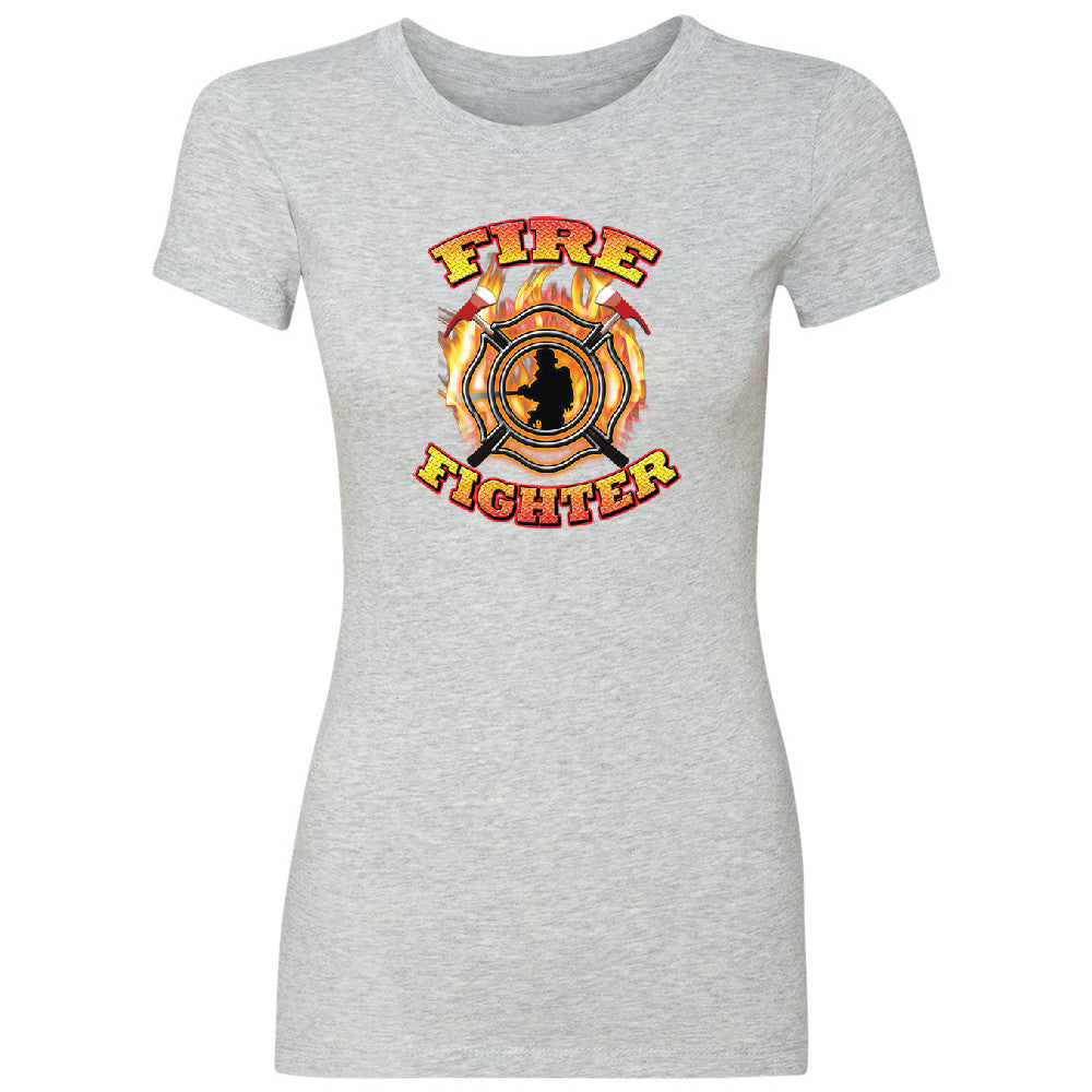 Zexpa Apparelâ„¢ Firefighters Women's T-shirt Courage Honorable Job 911 Tee - Zexpa Apparel Halloween Christmas Shirts