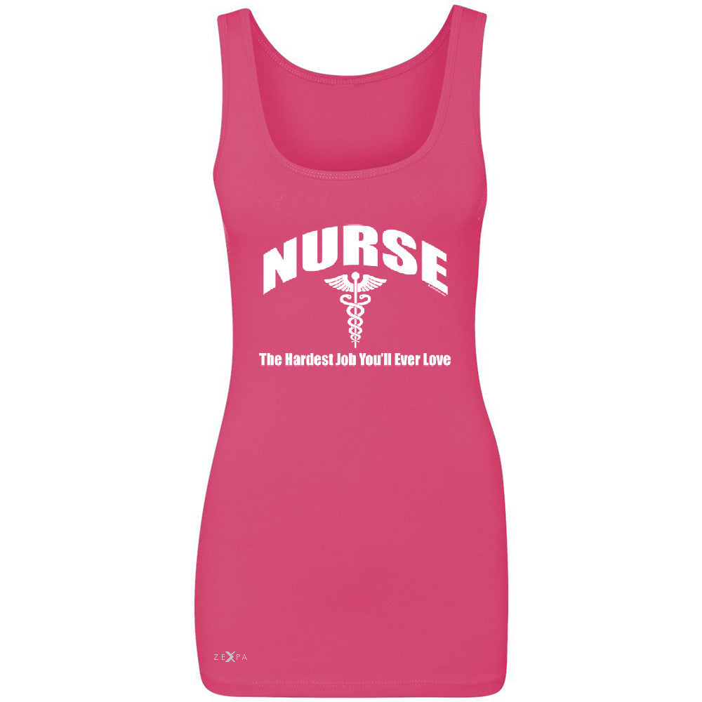 Nurse Women's Tank Top The Hardest Job You Will Ever Love Sleeveless - Zexpa Apparel - 2