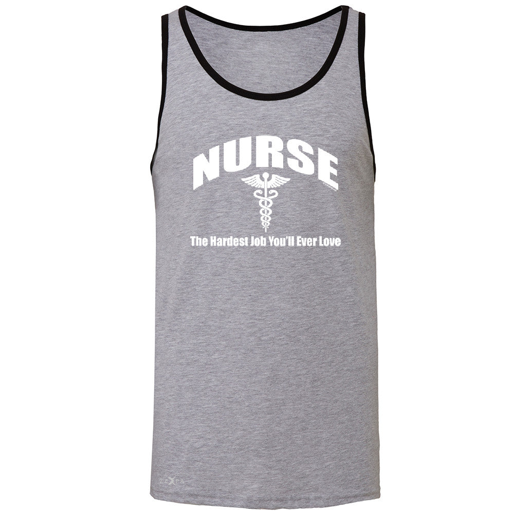 Nurse Men's Jersey Tank The Hardest Job You Will Ever Love Sleeveless - Zexpa Apparel - 2