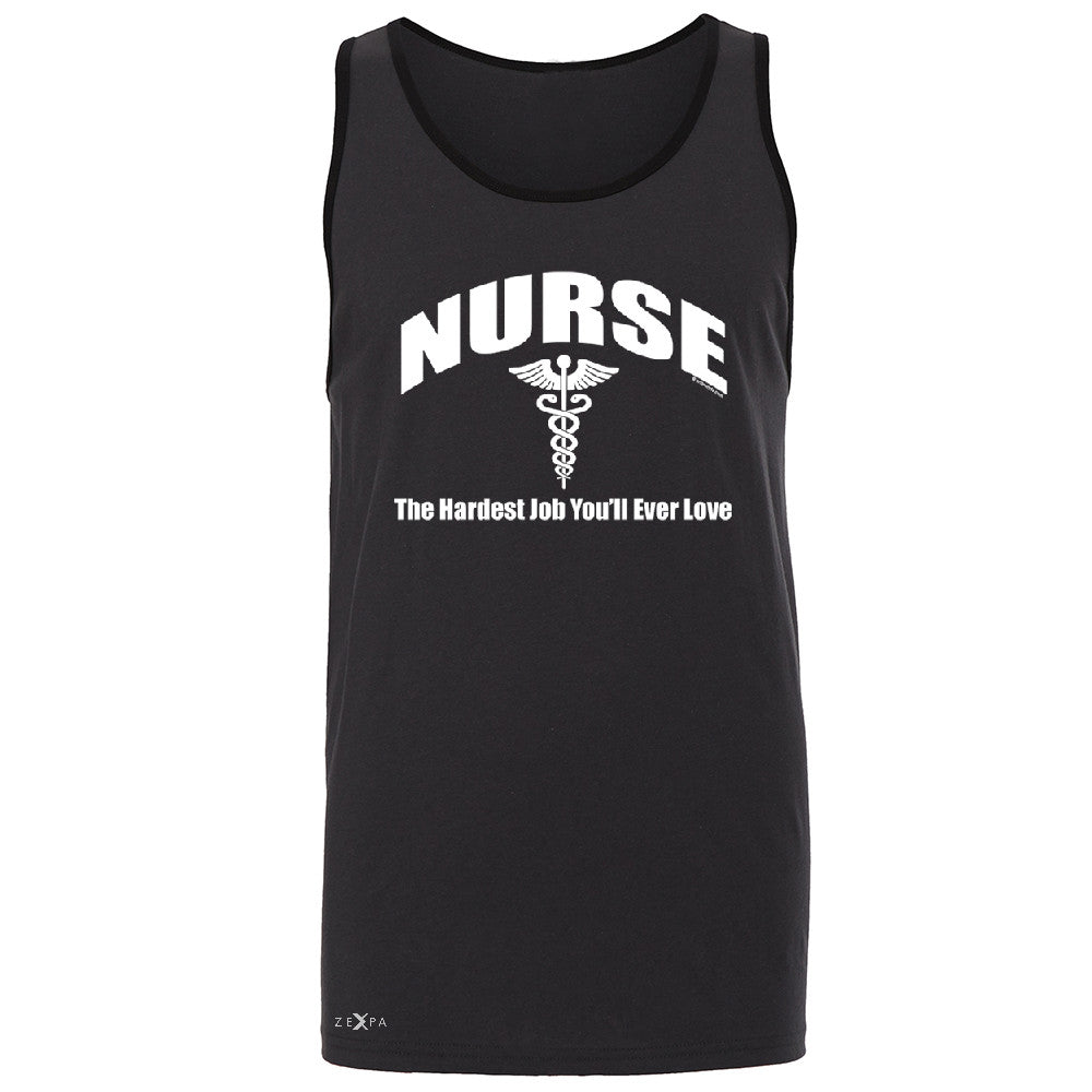 Nurse Men's Jersey Tank The Hardest Job You Will Ever Love Sleeveless - Zexpa Apparel - 3