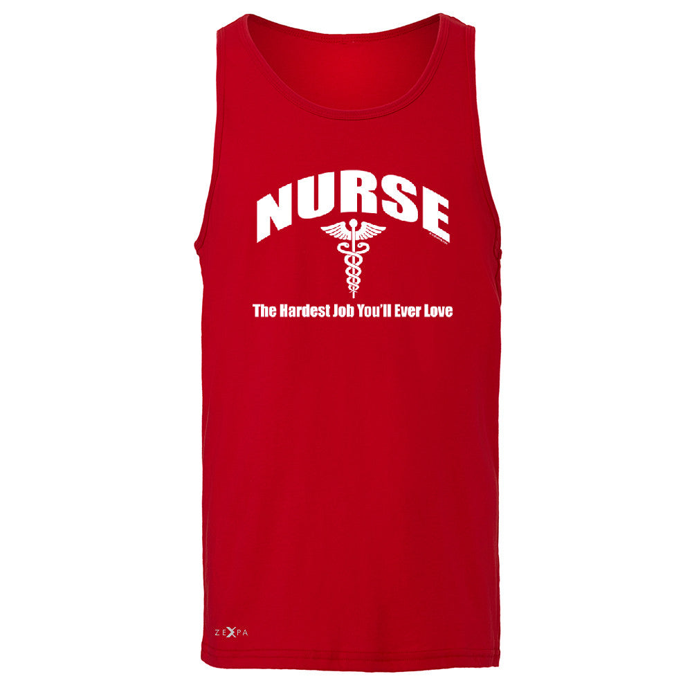 Nurse Men's Jersey Tank The Hardest Job You Will Ever Love Sleeveless - Zexpa Apparel - 4