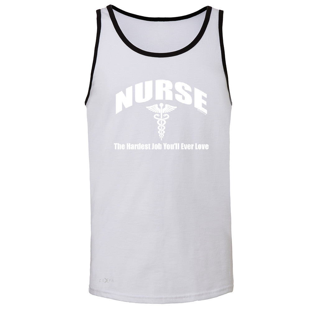 Nurse Men's Jersey Tank The Hardest Job You Will Ever Love Sleeveless - Zexpa Apparel - 5