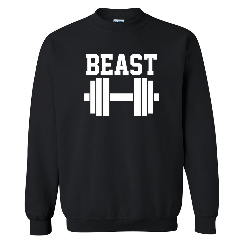 Beast Dumbell Unisex Crewneck Couple Matching Valentines Day Sweatshirt - Zexpa Apparel Halloween Christmas Shirts