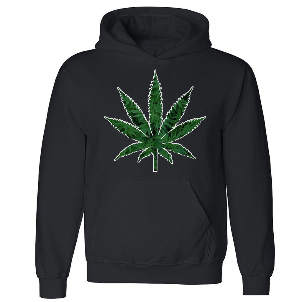 Zexpa Apparelâ„¢ Marijuana Weed Leaf Unisex Hoodie Weed Leaf Smoker Joint Cool Hooded Sweatshirt