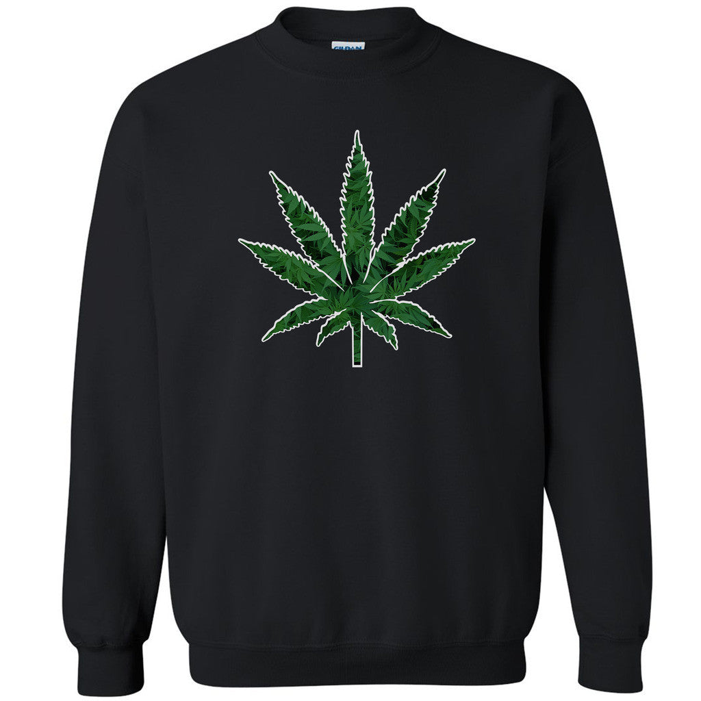 Marijuana Weed Leaf Unisex Crewneck Weed Leaf Smoker Joint Cool Sweatshirt - Zexpa Apparel