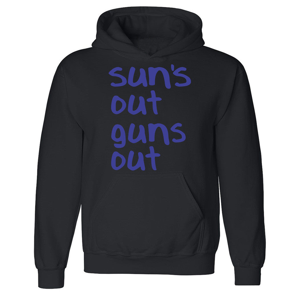 Zexpa Apparelâ„¢ Suns Out Guns Out Unisex Hoodie Bodybuilding Funny Fitness GYM Hooded Sweatshirt