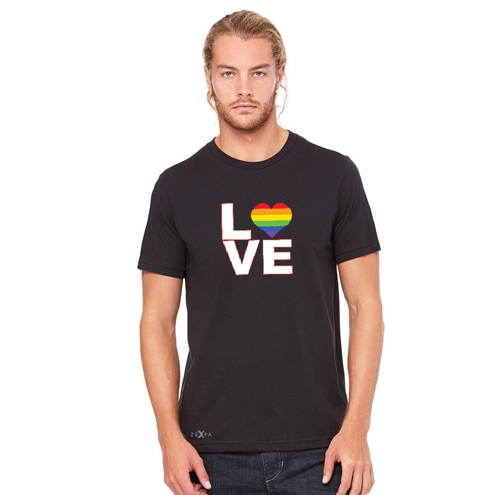 Love is Love - Love Wins Rainbow Men's T-shirt Pride LGBT Tee - Zexpa Apparel