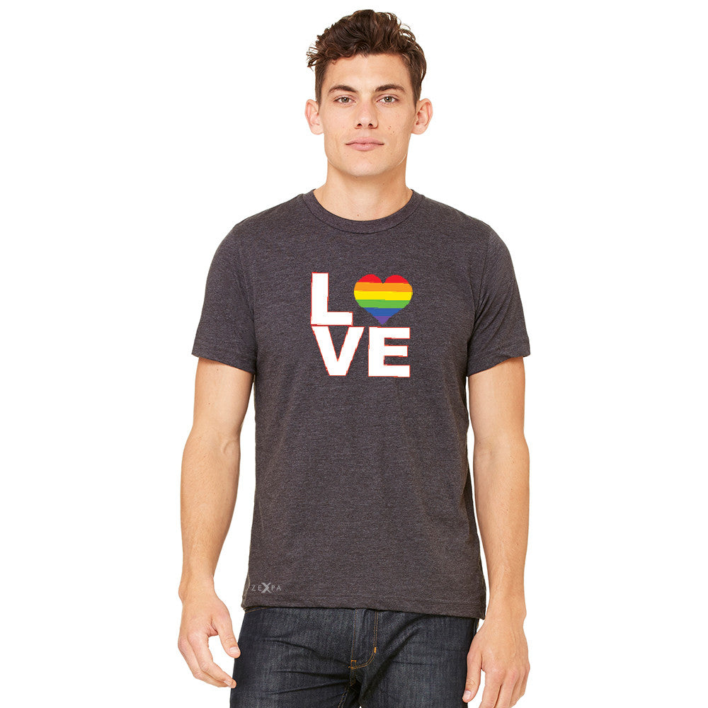 Love is Love - Love Wins Rainbow Men's T-shirt Pride LGBT Tee - zexpaapparel - 3