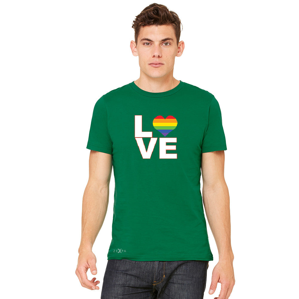 Love is Love - Love Wins Rainbow Men's T-shirt Pride LGBT Tee - zexpaapparel - 5