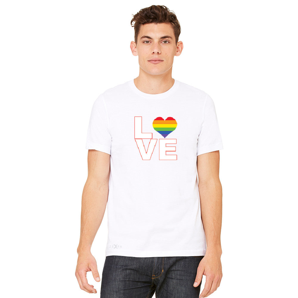 Love is Love - Love Wins Rainbow Men's T-shirt Pride LGBT Tee - zexpaapparel - 11