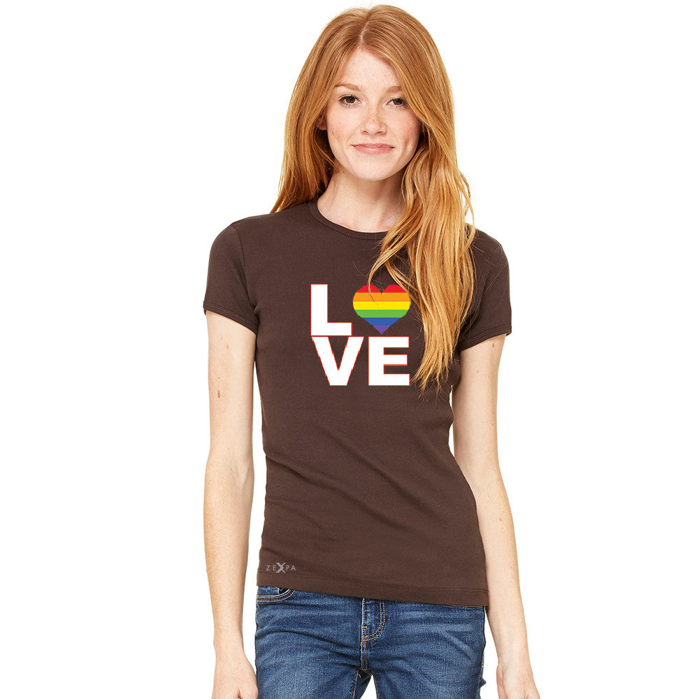 Love is Love - Love Wins Rainbow Women's T-shirt Pride LGBT Tee - Zexpa Apparel