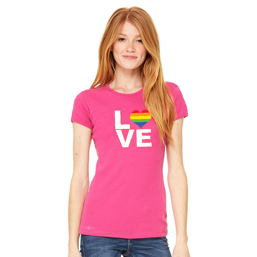 Love is Love - Love Wins Rainbow Women's T-shirt Pride LGBT Tee - zexpaapparel - 4