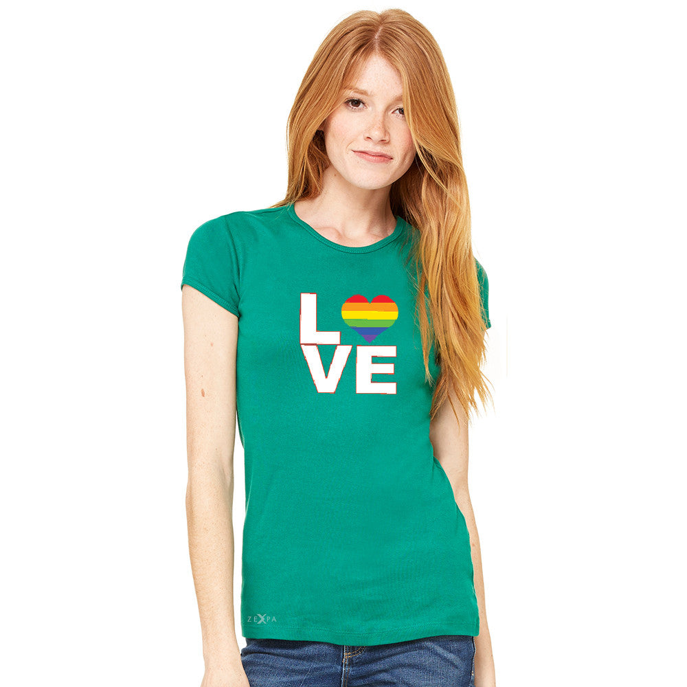 Love is Love - Love Wins Rainbow Women's T-shirt Pride LGBT Tee - zexpaapparel - 5