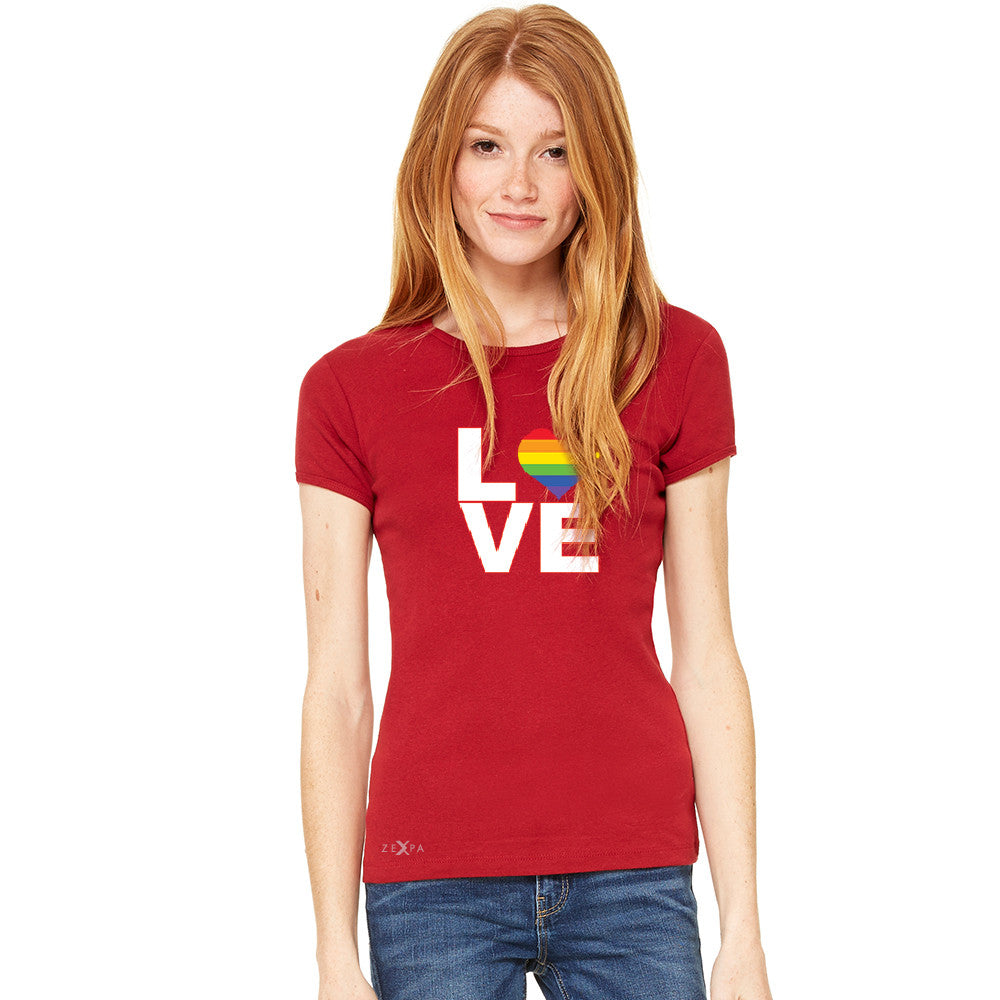 Love is Love - Love Wins Rainbow Women's T-shirt Pride LGBT Tee - Zexpa Apparel