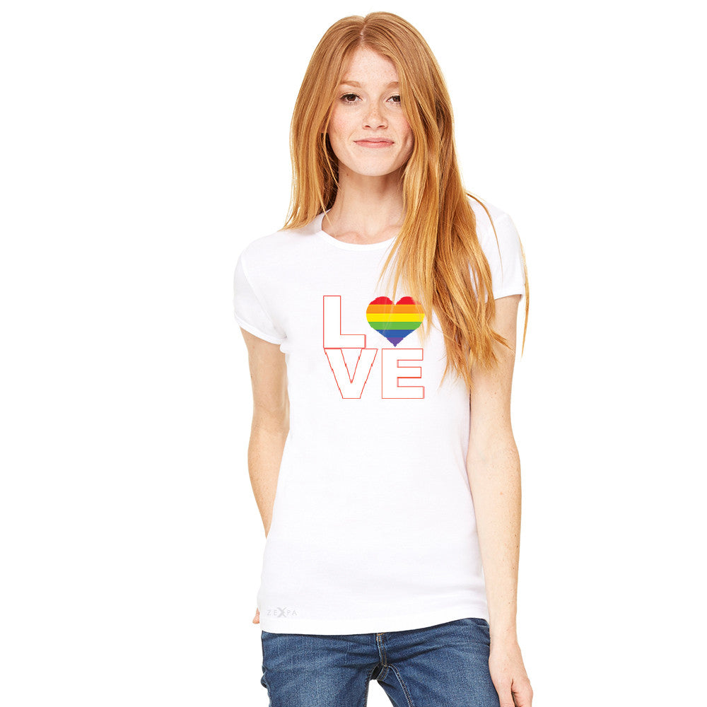 Love is Love - Love Wins Rainbow Women's T-shirt Pride LGBT Tee - Zexpa Apparel