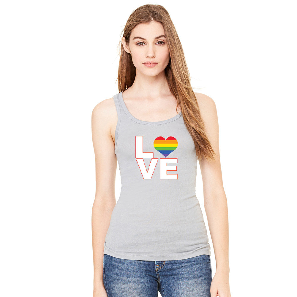 Love is Love - Love Wins Rainbow Women's Tank Top Pride LGBT Sleeveless - zexpaapparel - 3