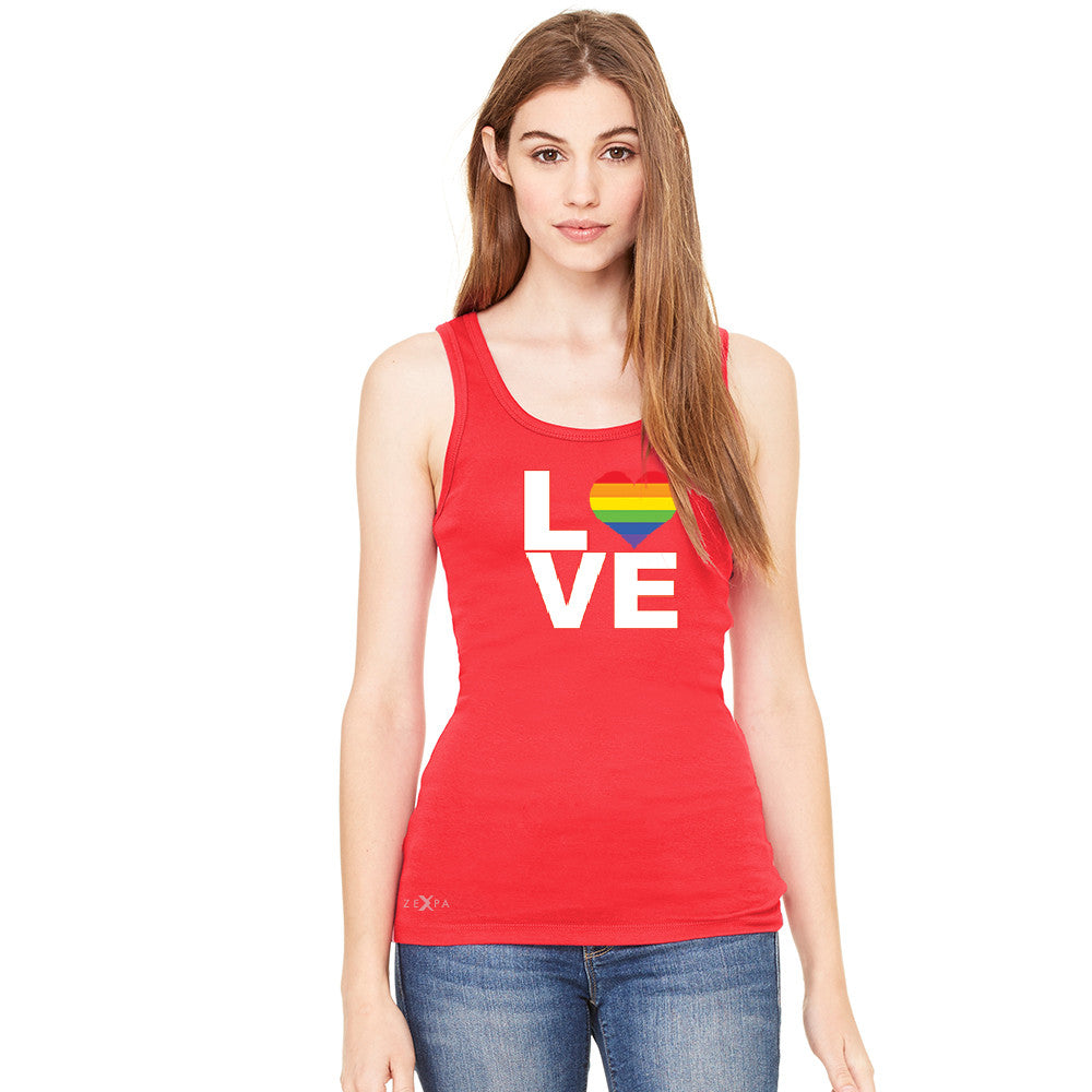 Love is Love - Love Wins Rainbow Women's Tank Top Pride LGBT Sleeveless - Zexpa Apparel