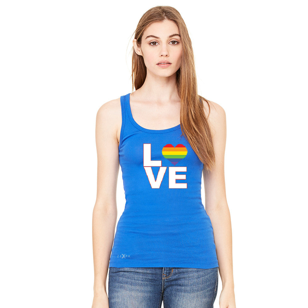 Love is Love - Love Wins Rainbow Women's Tank Top Pride LGBT Sleeveless - zexpaapparel - 5