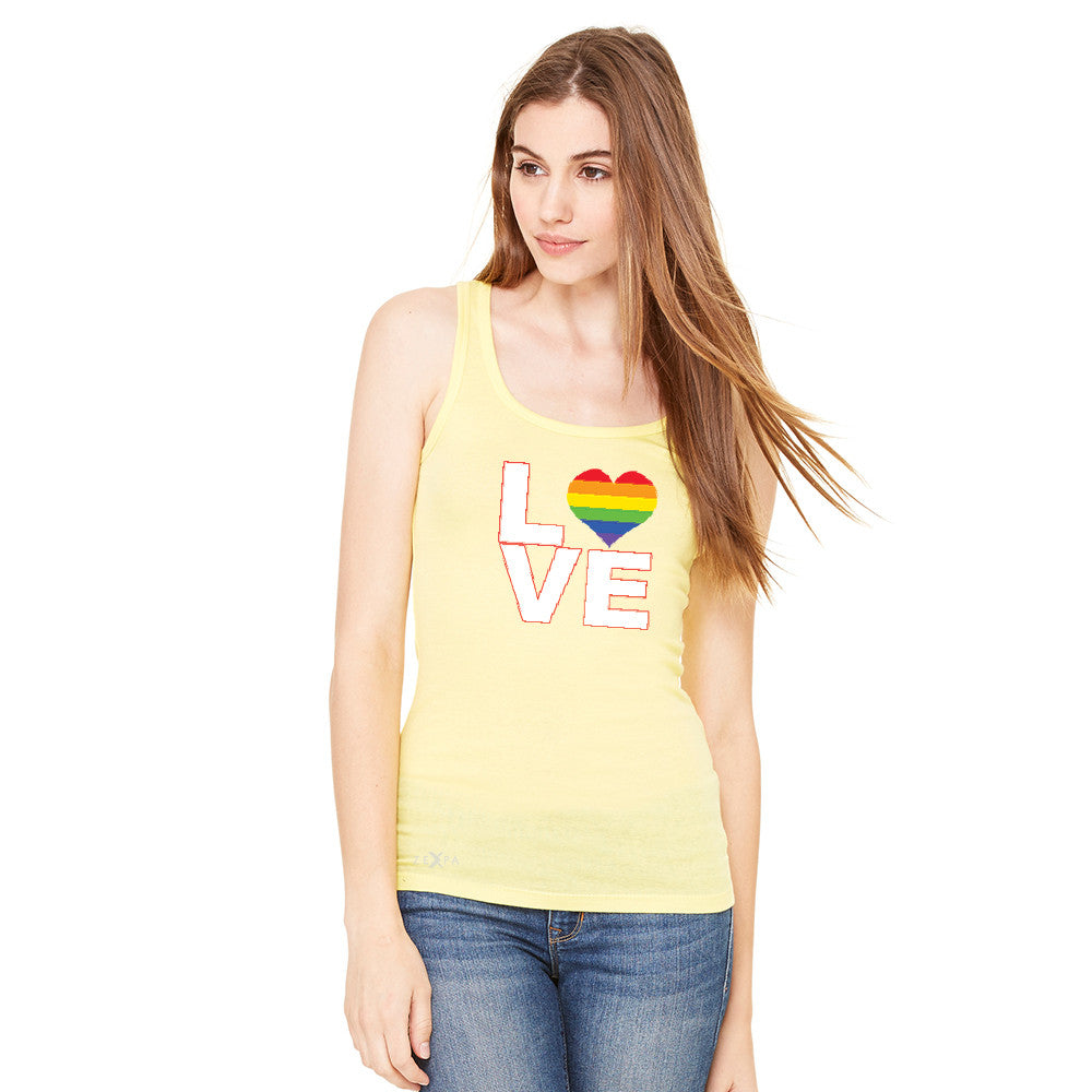 Love is Love - Love Wins Rainbow Women's Tank Top Pride LGBT Sleeveless - Zexpa Apparel