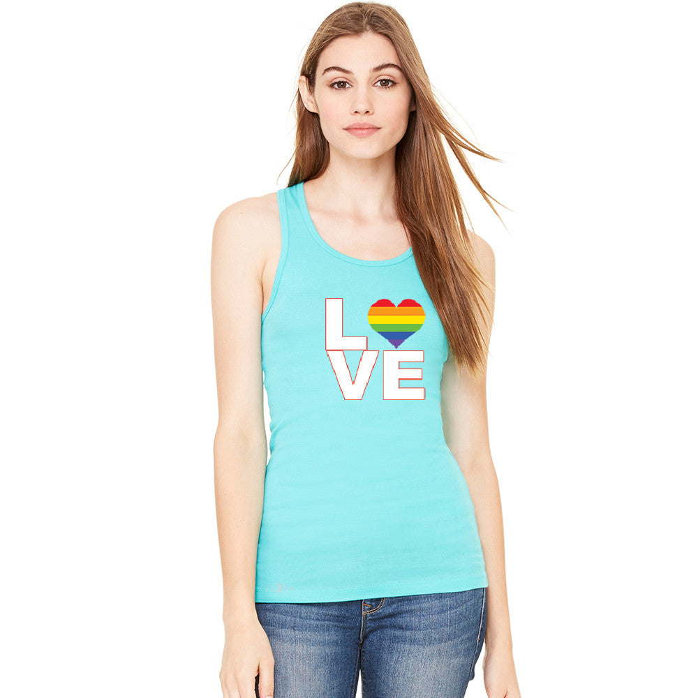 Love is Love - Love Wins Rainbow Women's Racerback Pride LGBT Sleeveless - zexpaapparel - 5