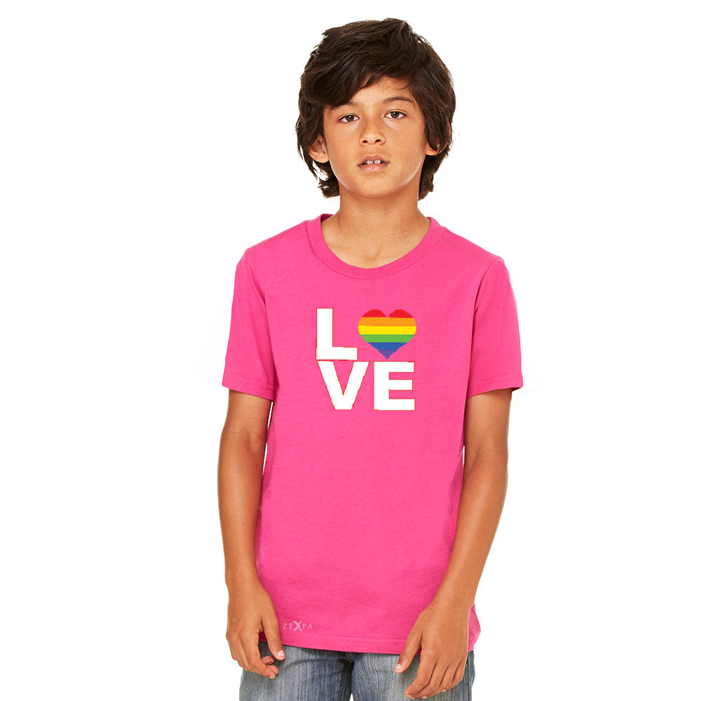 Love is Love - Love Wins Rainbow Youth T-shirt Pride LGBT Tee - Zexpa Apparel - 2