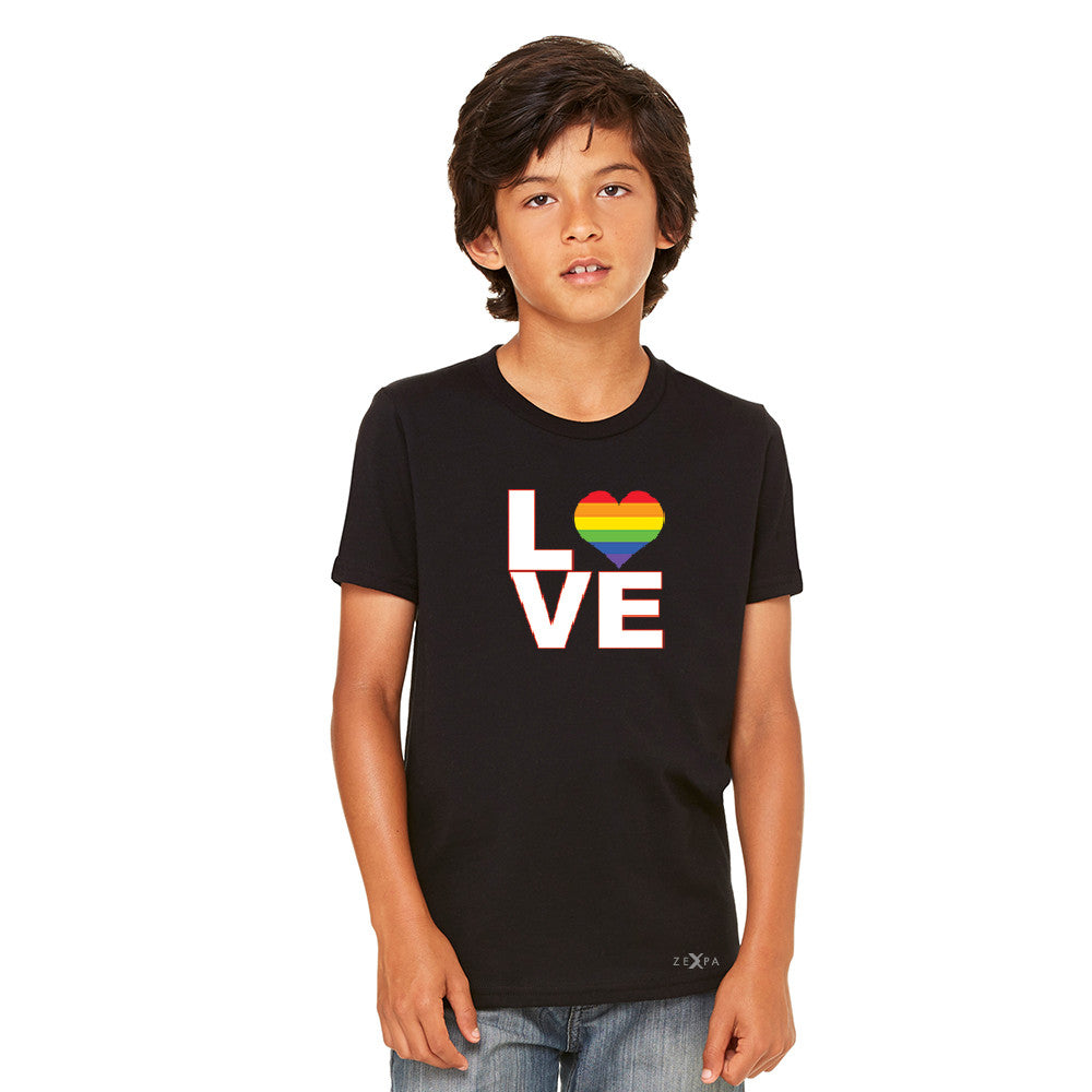 Love is Love - Love Wins Rainbow Youth T-shirt Pride LGBT Tee - Zexpa Apparel