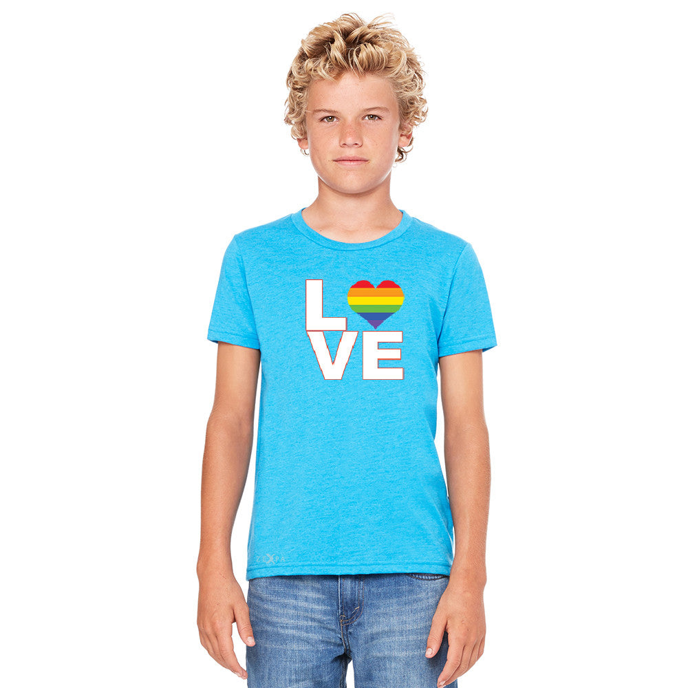 Love is Love - Love Wins Rainbow Youth T-shirt Pride LGBT Tee - Zexpa Apparel - 4