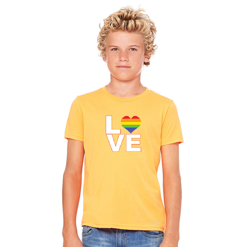 Love is Love - Love Wins Rainbow Youth T-shirt Pride LGBT Tee - Zexpa Apparel
