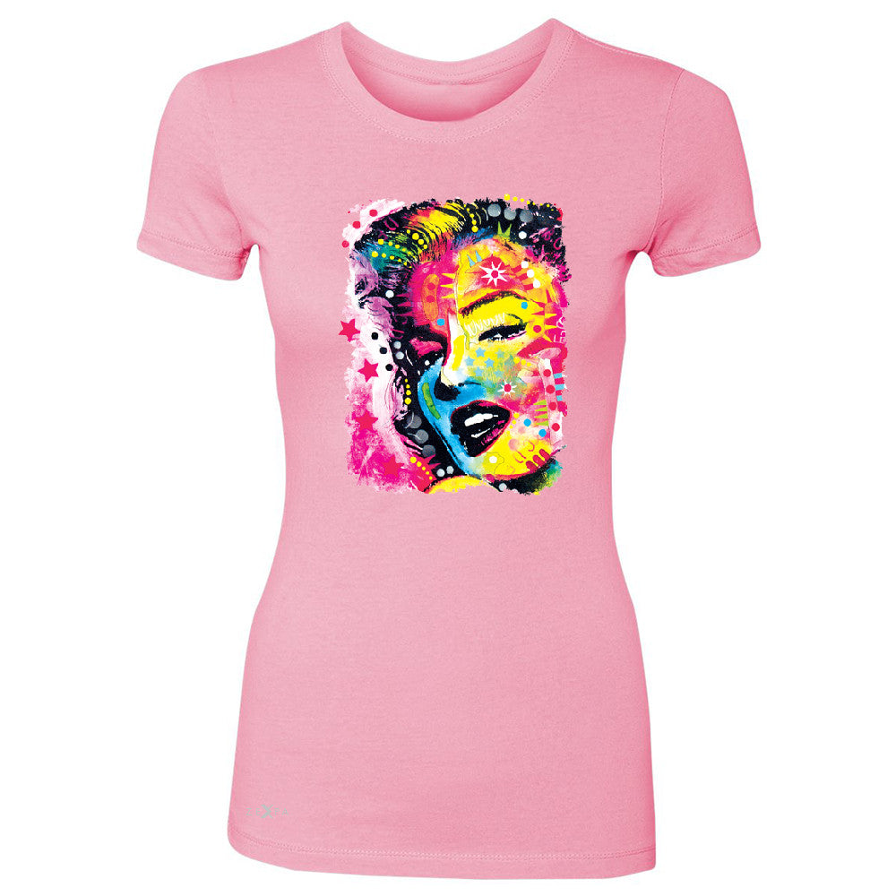 Zexpa Apparelâ„¢ Marilyn Neon Painting Portrait Women's T-shirt Hollywood Beauty Tradition Tee - Zexpa Apparel Halloween Christmas Shirts