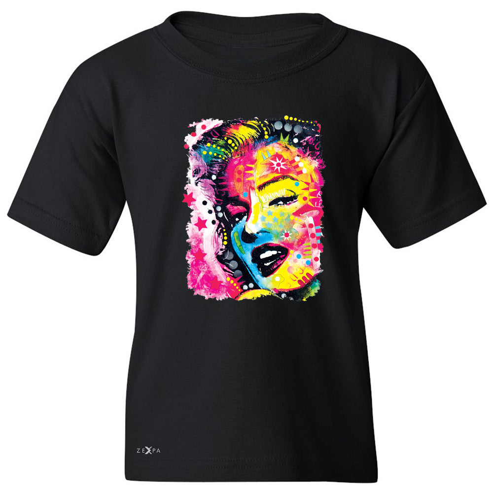Zexpa Apparelâ„¢ Marilyn Neon Painting Portrait Youth T-shirt Hollywood Beauty Tradition Tee - Zexpa Apparel Halloween Christmas Shirts