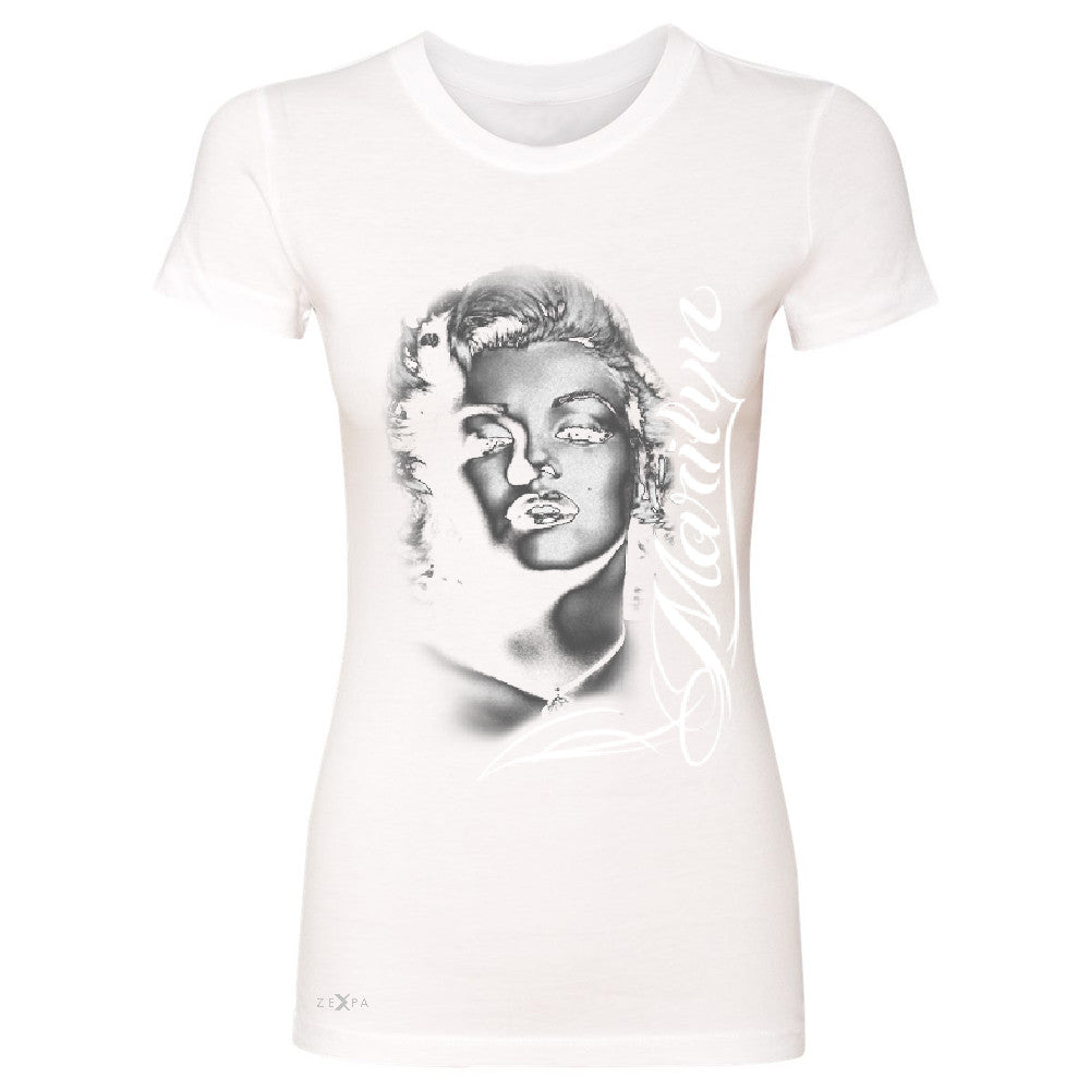 Marilyn Monroe Gangster Respect  Women's T-shirt Tattoo Gun Babe Tee - Zexpa Apparel - 5