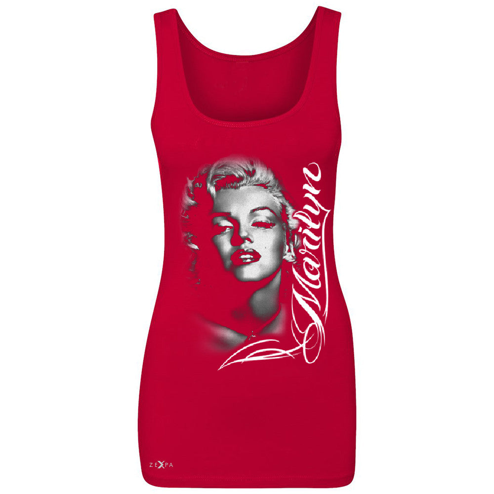 Marilyn Monroe Gangster Respect  Women's Tank Top Tattoo Gun Babe Sleeveless - Zexpa Apparel - 3