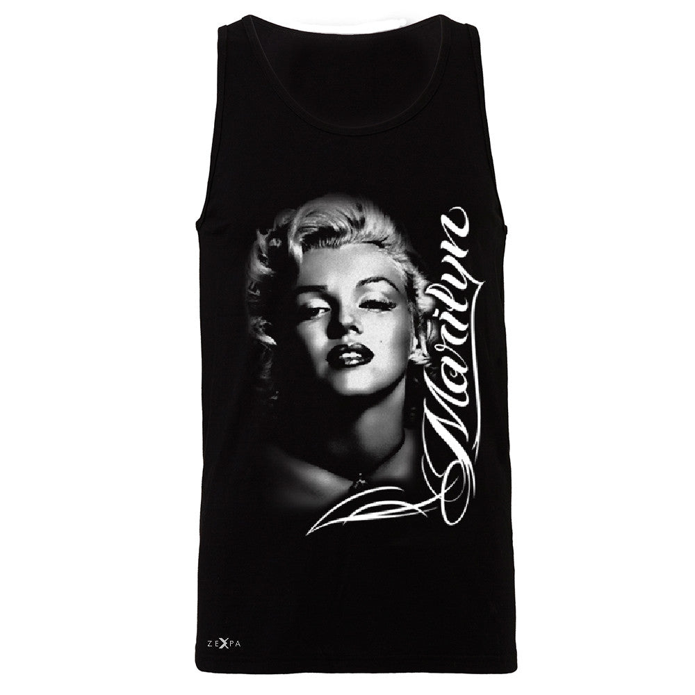 Marilyn Monroe Gangster Respect  Men's Jersey Tank Tattoo Gun Babe Sleeveless - Zexpa Apparel - 1