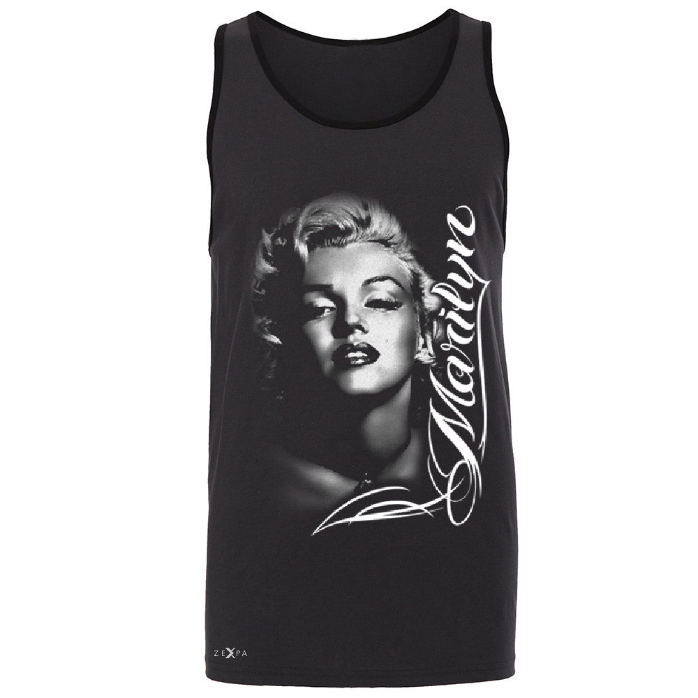 Marilyn Monroe Gangster Respect  Men's Jersey Tank Tattoo Gun Babe Sleeveless - Zexpa Apparel - 3