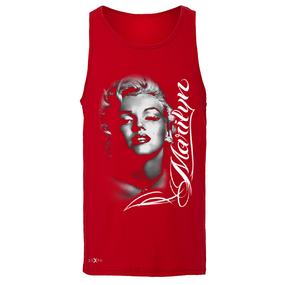 Marilyn Monroe Gangster Respect  Men's Jersey Tank Tattoo Gun Babe Sleeveless - Zexpa Apparel - 4