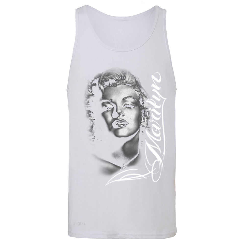 Marilyn Monroe Gangster Respect  Men's Jersey Tank Tattoo Gun Babe Sleeveless - Zexpa Apparel - 6
