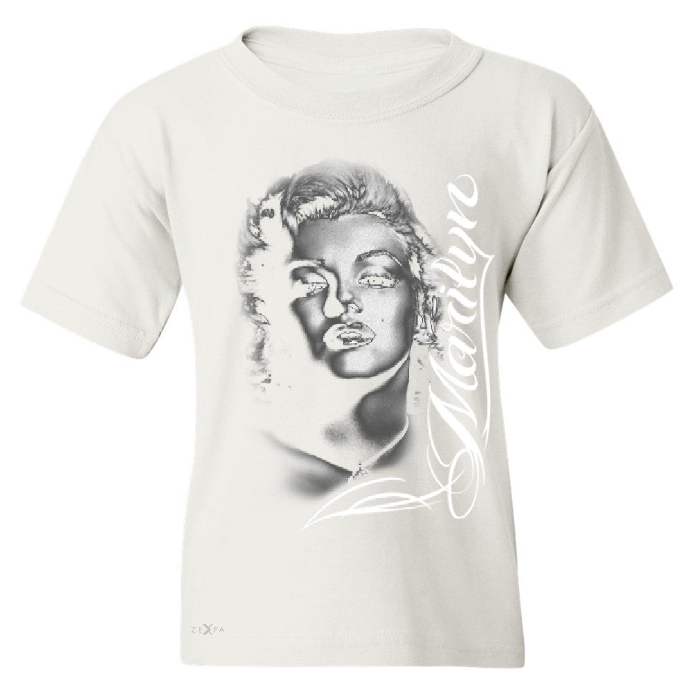 Marilyn Monroe Gangster Respect  Youth T-shirt Tattoo Gun Babe Tee - Zexpa Apparel - 5