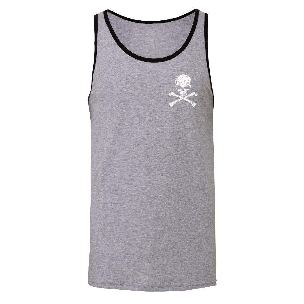 Pocket Design - Skull and Crossbones Men's Tank Top Souvenir Shirt 