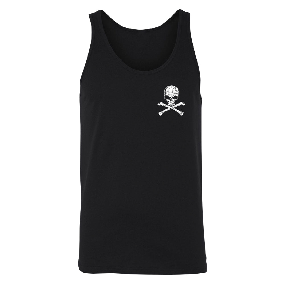 Pocket Design - Skull and Crossbones Men's Tank Top Souvenir Shirt 