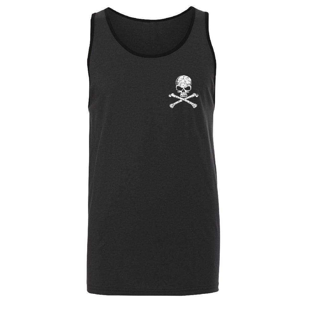 Pocket Design - Skull and Crossbones Men's Tank Top Souvenir Shirt 