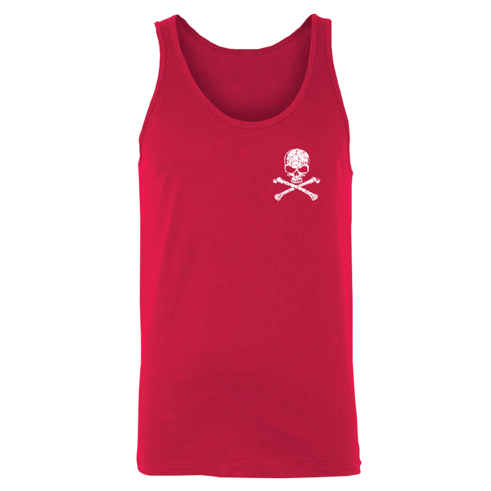 Pocket Design - Skull and Crossbones Men's Tank Top Souvenir Shirt 
