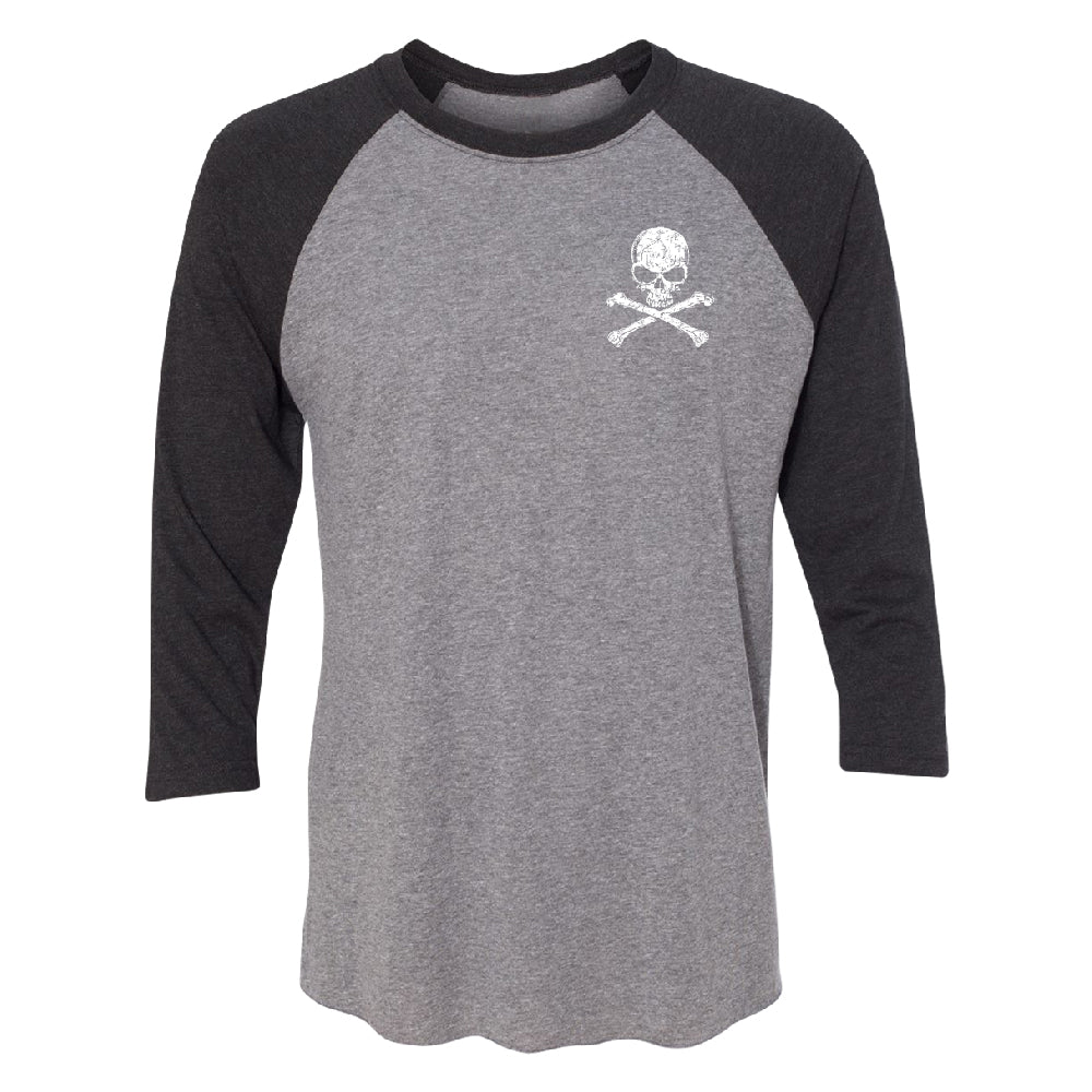 Pocket Design - Skull and Crossbones 3/4 Raglan Tee 