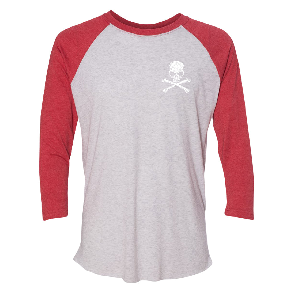 Pocket Design - Skull and Crossbones 3/4 Raglan Tee 