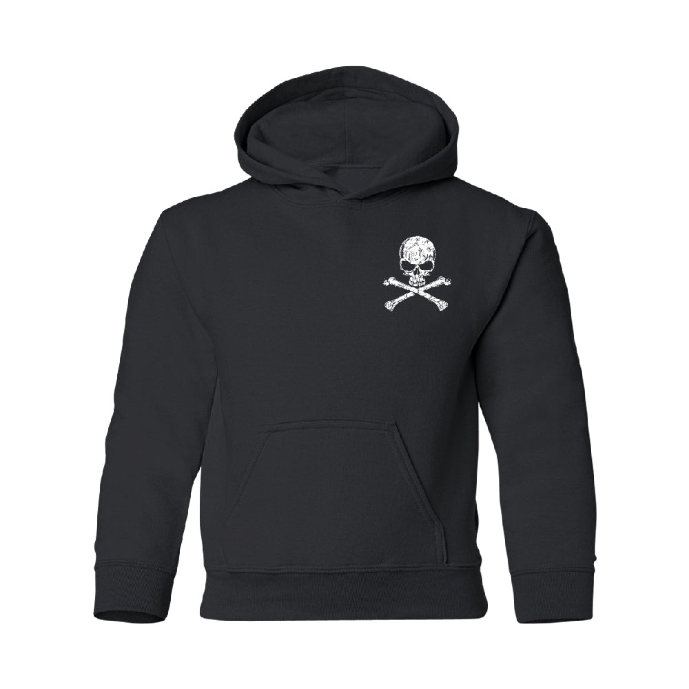 Pocket Design - Skull and Crossbones YOUTH Hoodie Souvenir SweatShirt 