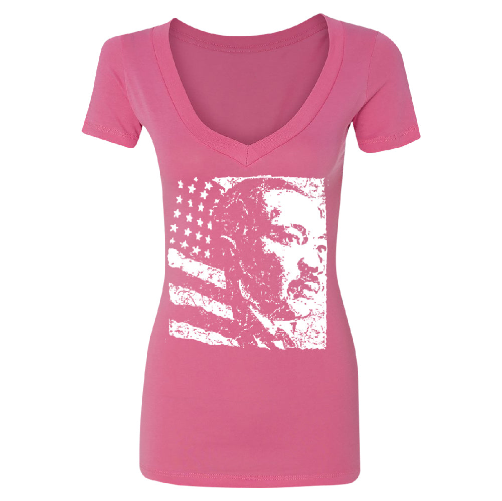 Martin Luther King Jr. MLK Dr. King Women's Deep V-neck Souvenir Tee 
