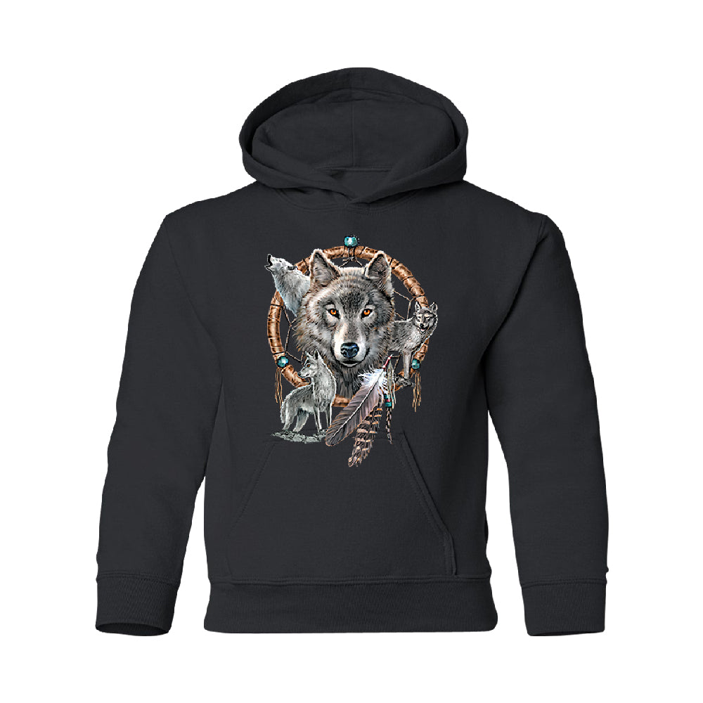 Dreamcatcher Wovles Howling Tattoo YOUTH Hoodie Souvenir SweatShirt 