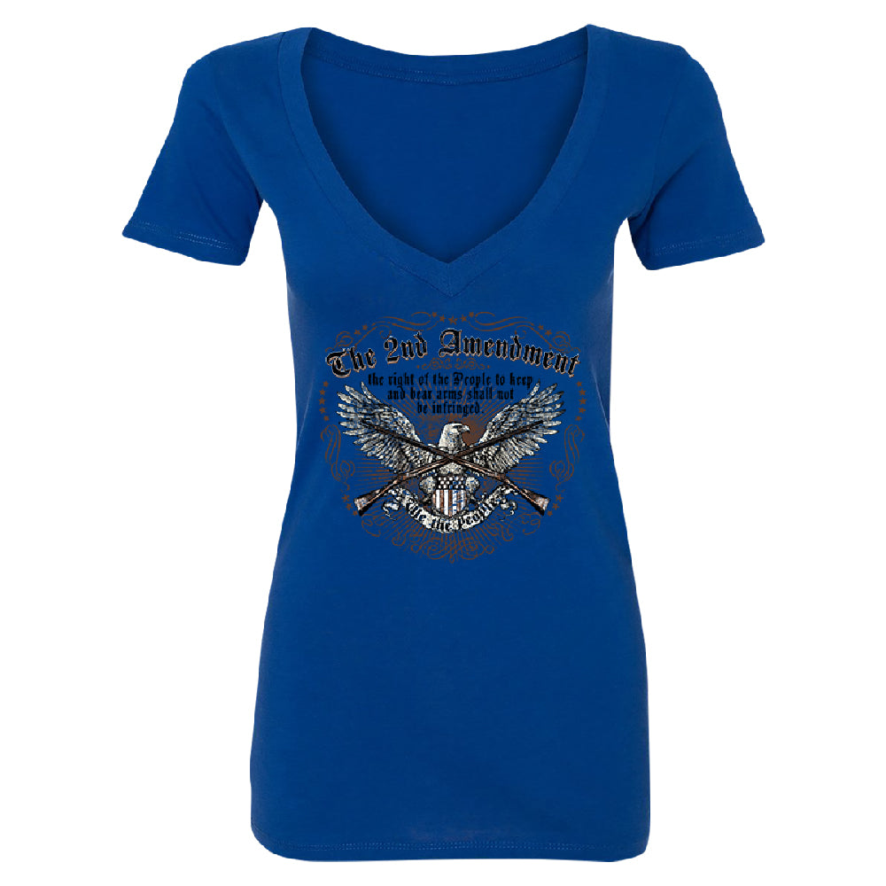 The 2nd Amendment Eagle Women's Deep V-neck Souvenir Tee 